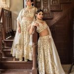 Lushkara Off White Heavy Sequine Cotton Lehenga