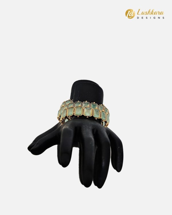 Lushkara Openable Bangle With Square Stone - Image 3