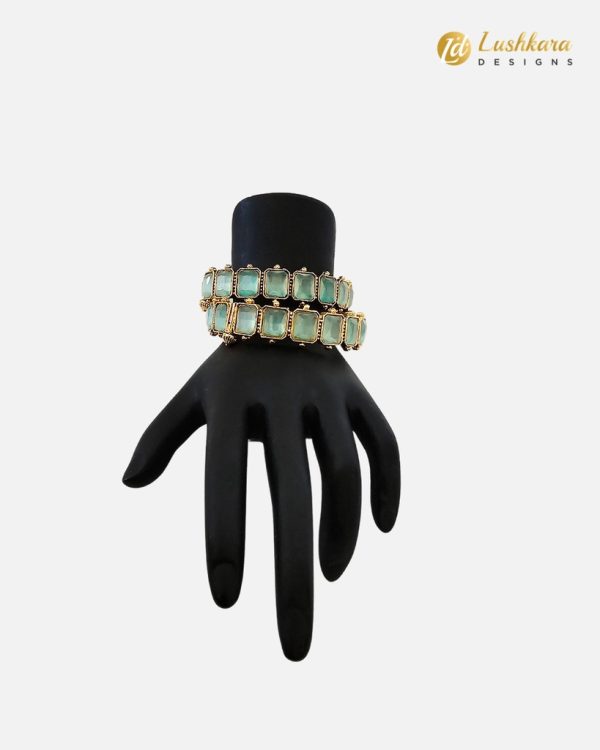 Lushkara Openable Bangle With Square Stone