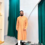 Lushkara Orange Festive Kurta for Men