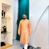 Lushkara Orange Festive Kurta for Men - Image 3