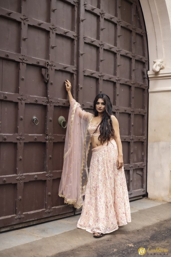 Lushkara Pastel Lehenga Peach