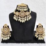 Lushkara Pearl Drop Kundan Choker Set