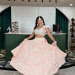 Lushkara Pearl Embroided Light Pink Lehenga Set