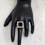 Lushkara Regal Blue Gemstone Halo Ring