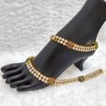 Lushkara Regal Crystal and Floral Anklets