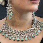 Lushkara Regal Mint Neckset: Grace in Every Detail