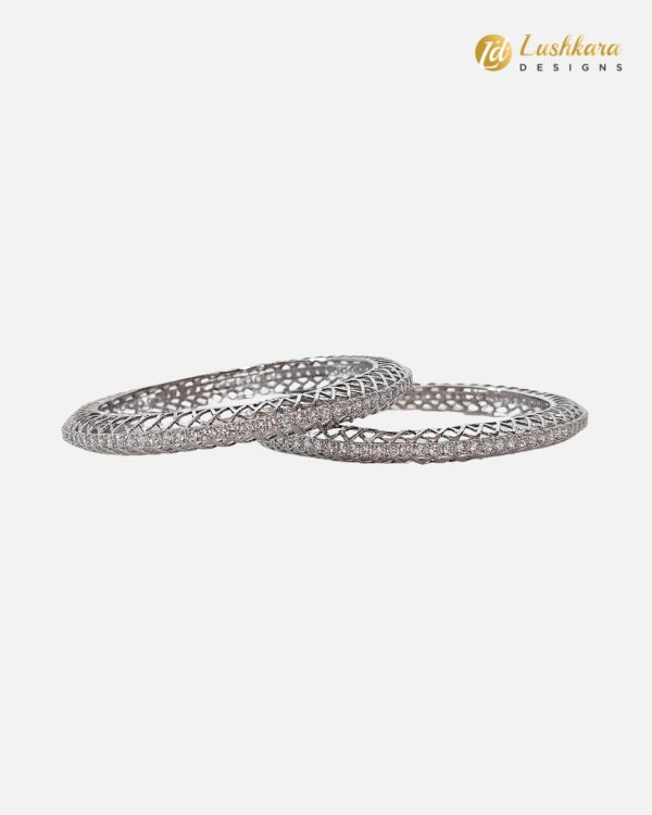 Lushkara Round American Diamond Bangles - Image 3