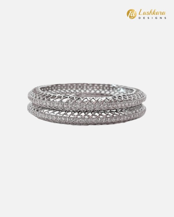 Lushkara Round American Diamond Bangles - Image 4