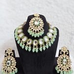 Lushkara Royal Emerald Kundan Necklace Set