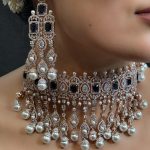 Lushkara Royal Pearl & Onyx Neckset: Majestic Grandeur