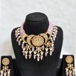 Lushkara Royal Pink Beaded Necklace Set