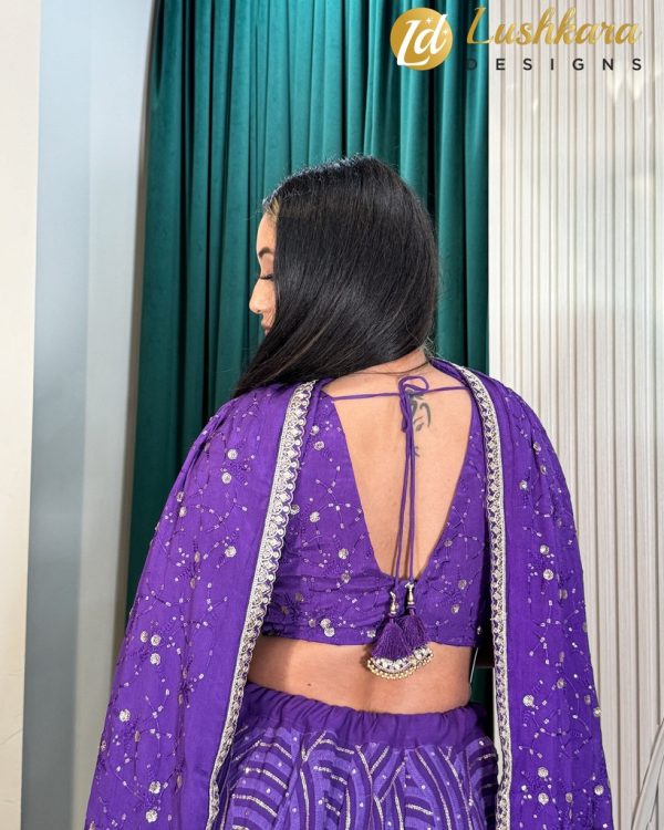 Lushkara Royal Purple Lehenga: A Glamorous Statement - Image 3