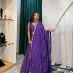 Lushkara Royal Purple Lehenga: A Glamorous Statement