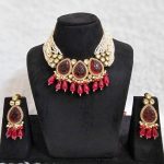 Lushkara Ruby Teardrop Kundan Choker Set