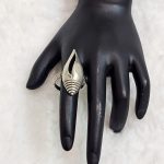 Lushkara Silver Flame Statement Ring