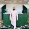 Lushkara Soft Pink Printed Kurta for Men - Image 3