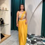 Lushkara Sunshine Saree Gown: Radiant & Contemporary