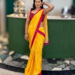 Lushkara Sunshine Yellow Saree