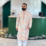 Lushkara Vibrant Multicolor Festive Kurta for Men