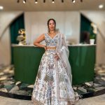 Lushkara White and Multicolor Embroidered Lehenga Set