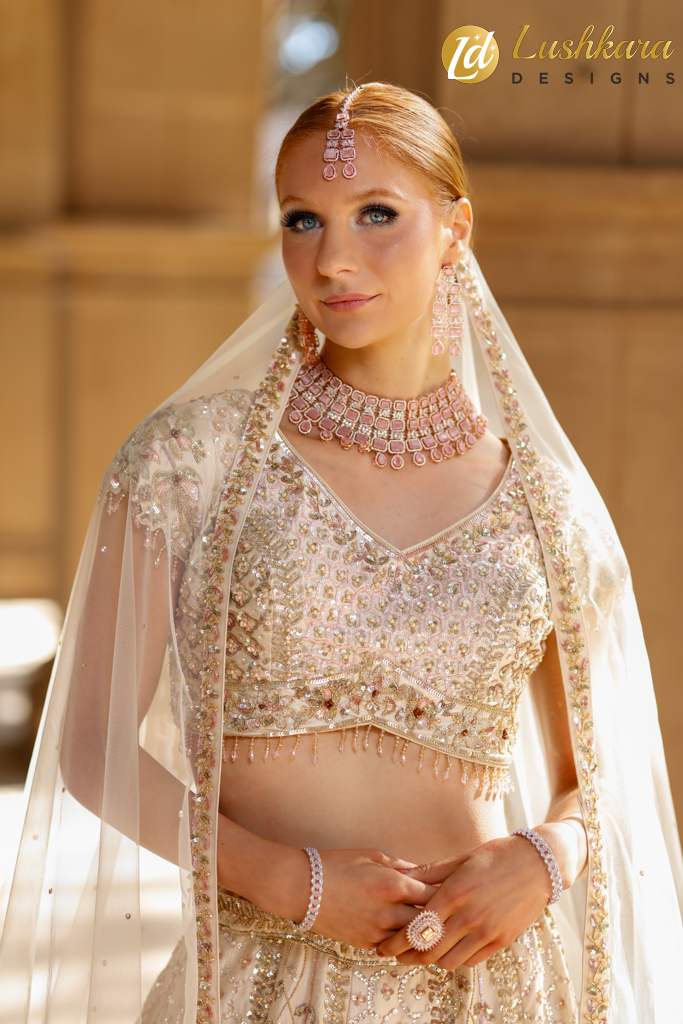 Lushkara Designs Ivory Opulence Bridal Lehenga