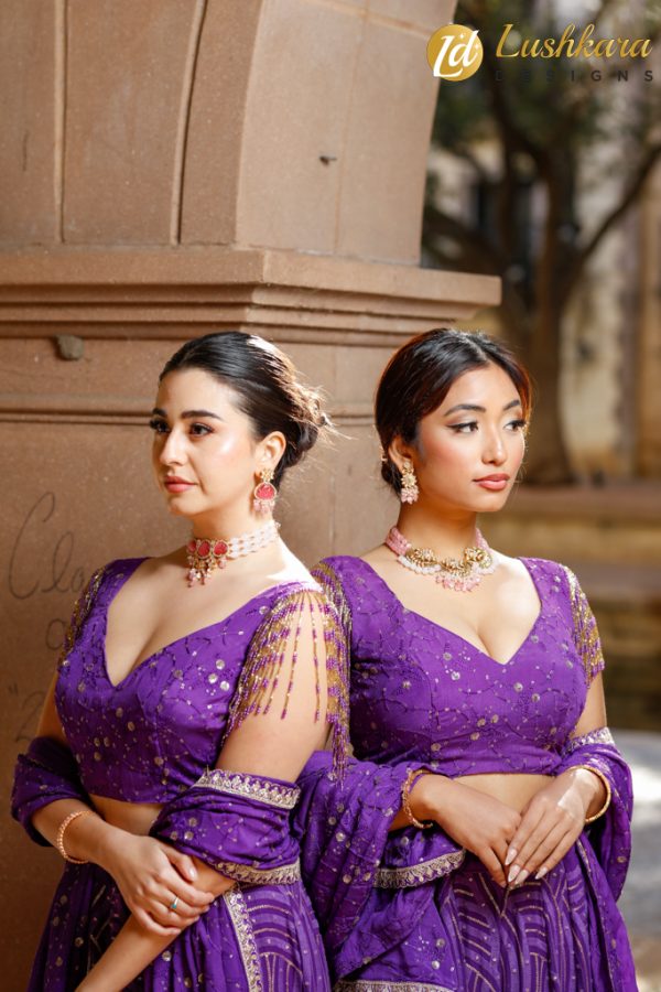 Lushkara Royal Purple Lehenga: A Glamorous Statement - Image 2