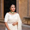 Lushkara Designs Ivory Grace Saree - Image 3