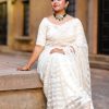 Lushkara Designs Ivory Grace Saree - Image 2