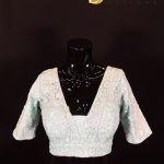 Lushkara Powder Blue Embroidered Blouse