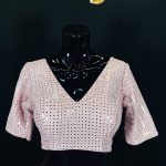 Lushkara Blush Pink Mirror Work Blouse