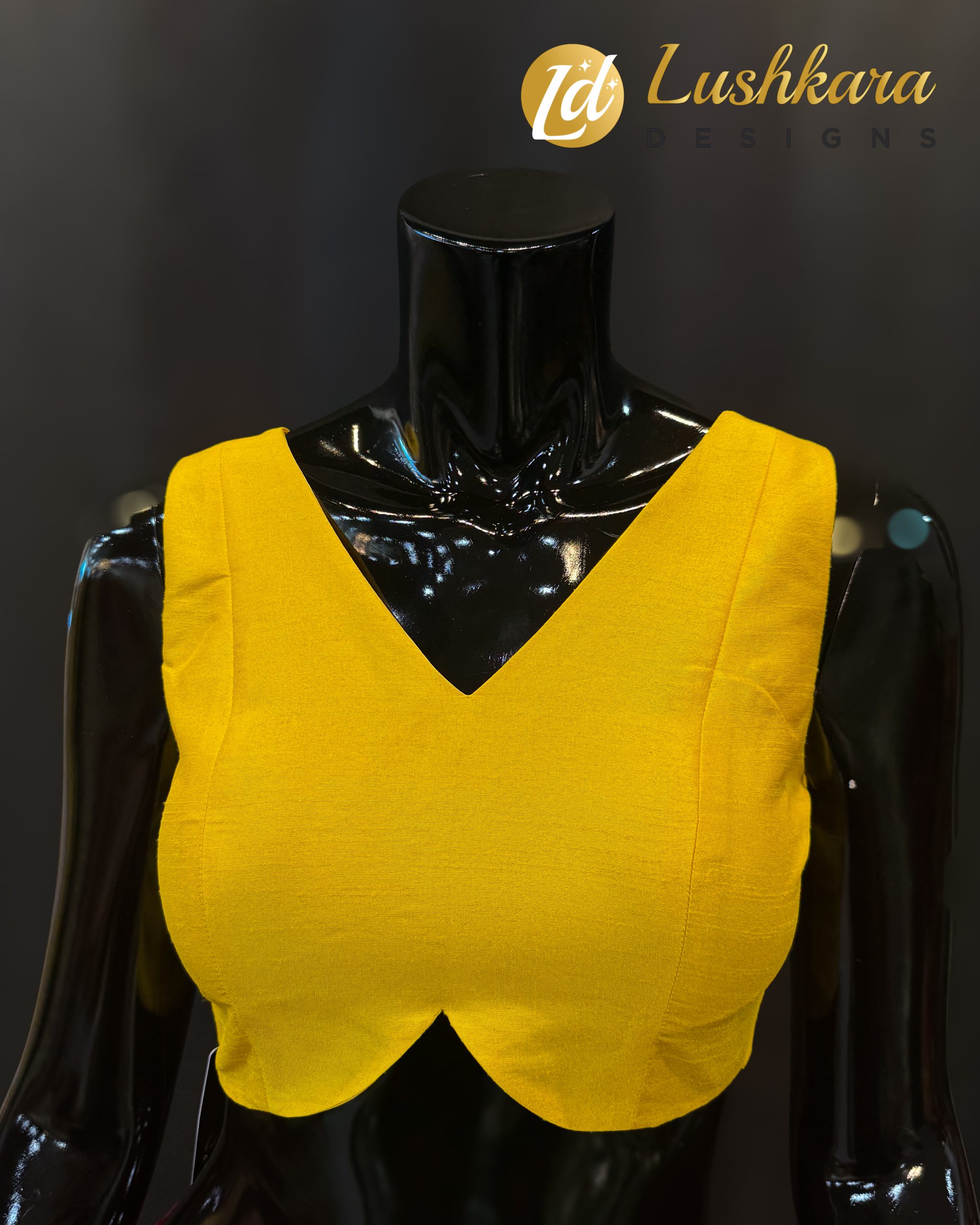 Lushkara Mustard Yellow Scallop Blouse