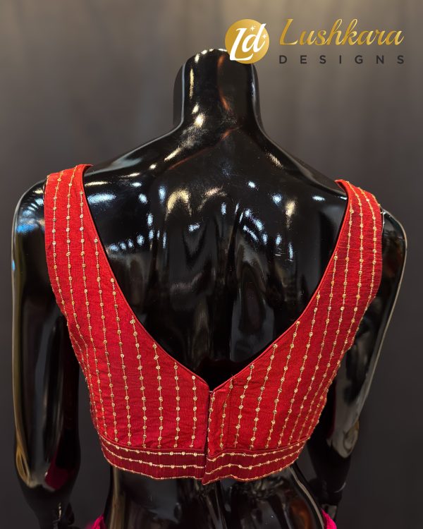 Lushkara Rust Red Sequin Blouse - Image 2