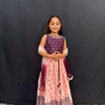 Lushkara Kids' Purple and Peach Kid's Dress
