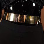 Lushkara Sleek Metallic Gold Waist Belt