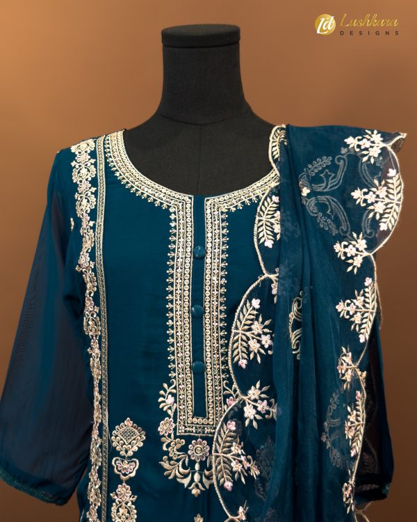 Lushkara Midnight Bloom Salwar Kameez - Image 2