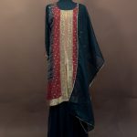 Lushkara Maroon & Black Sharara Set
