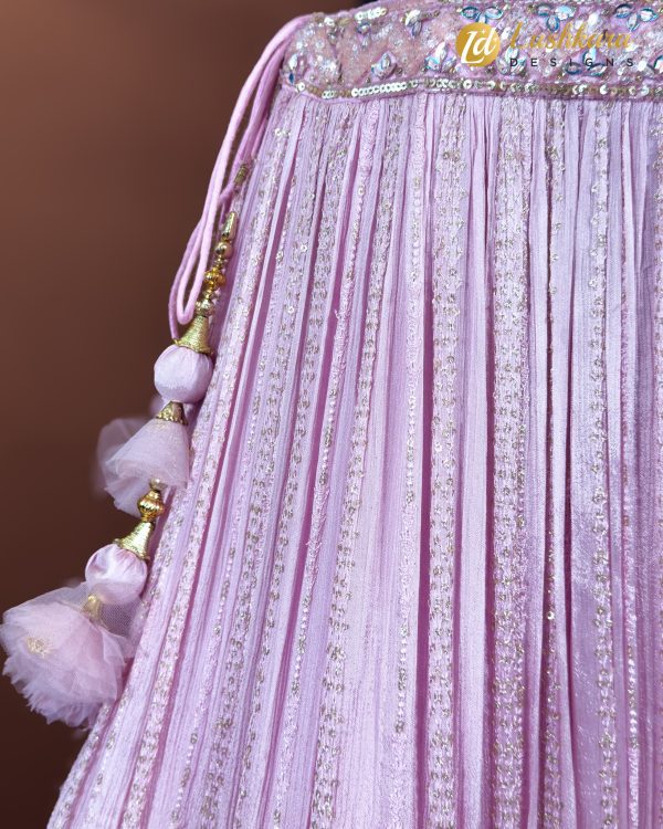 Lushkara Baby Pink Embellished Lehenga Set - Image 4