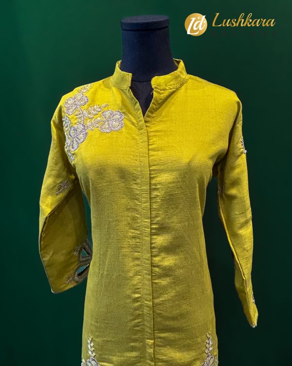 Lushkara Mustard Collar Co-ord Set - Image 2