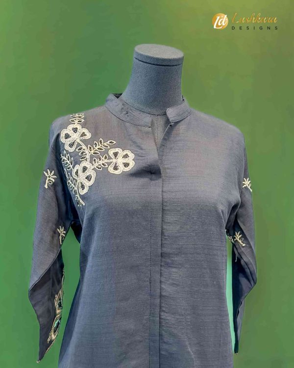 Lushkara Black Floral Embroidered Set - Image 2