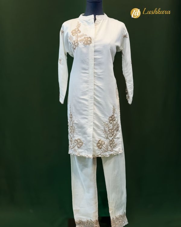 Lushkara Black Floral Embroidered Set - Image 3
