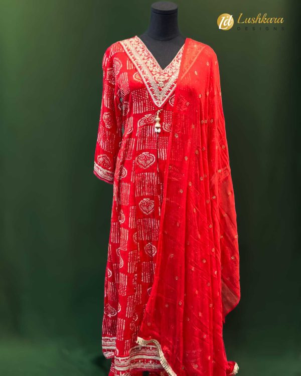 Lushkara Mustard Mirror Gota Suit - Image 3