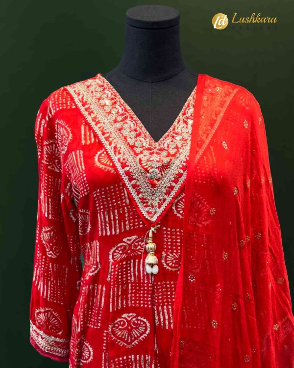 Lushkara Mustard Mirror Gota Suit - Image 4
