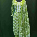 Lushkara Green Floral Cotton Suit