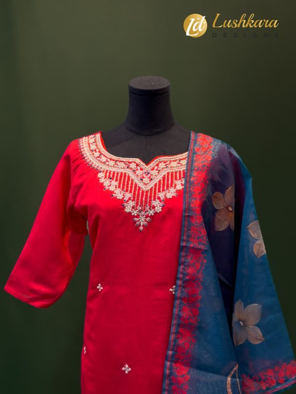 Lushkara Red Elegance Suit Set - Image 2