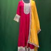 Lushkara Fuchsia Gold Salwar Kameez Set