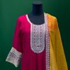 Lushkara Fuchsia Gold Salwar Kameez Set - Image 2