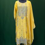 Lushkara Yellow Mirror Embroidered Salwar Kameez Set