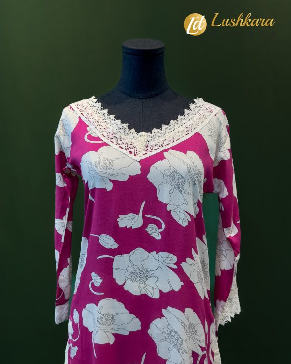 Lushkara Floral Fuchsia Co-ord Set - Image 2