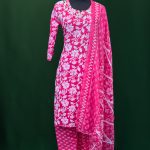 Lushkara Hot Pink Floral Cotton Salwar Kameez Set – Casual Everyday Ethnic Wear
